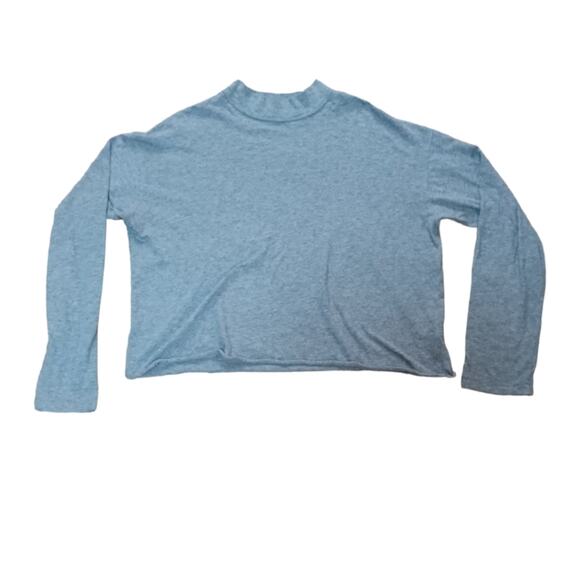 Aerie gray long sleeve crop mock neck t-shirt size XS - Picture 1 of 4